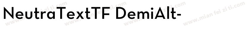 NeutraTextTF DemiAlt字体转换